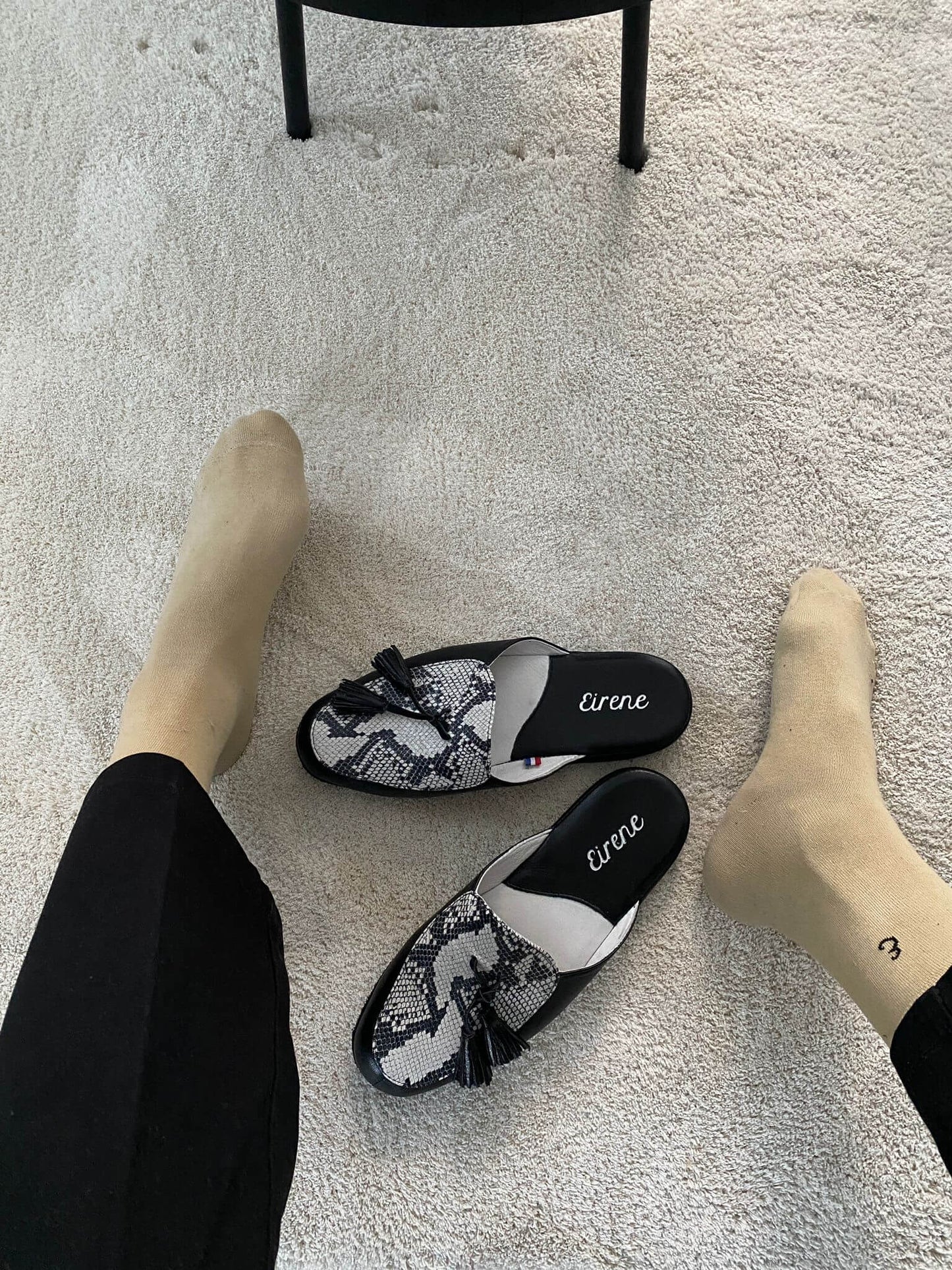 Mules d'intérieur en cuir Eirene