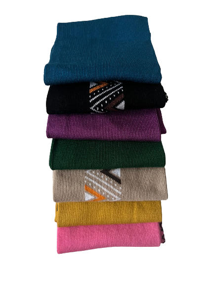 Semainier de 7 paires de chaussettes en coton et en fil d'Écosse.